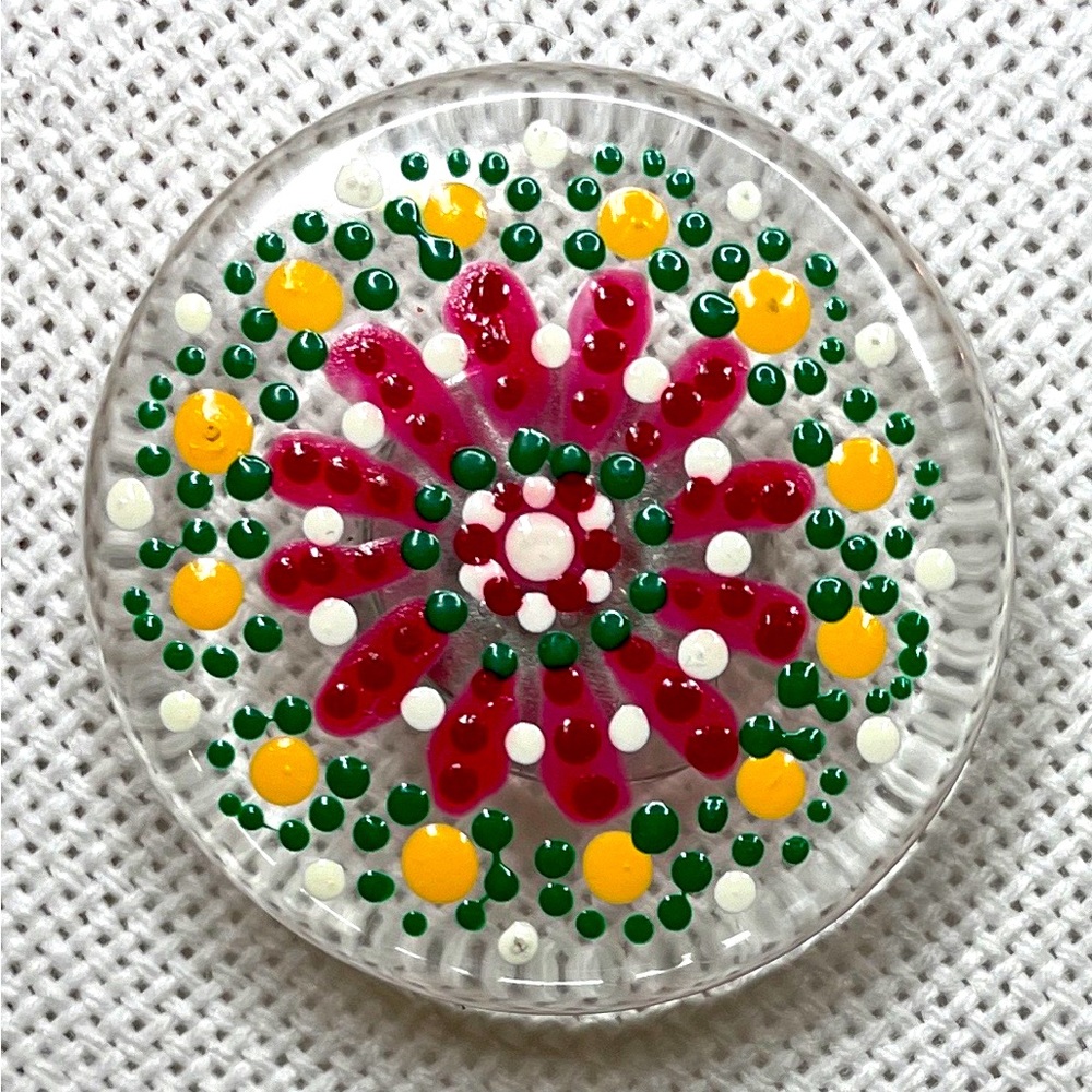 MAGNET / Needle Minder Hand Painted MANDALA for Cross Stitch, Embroidery, Sewing